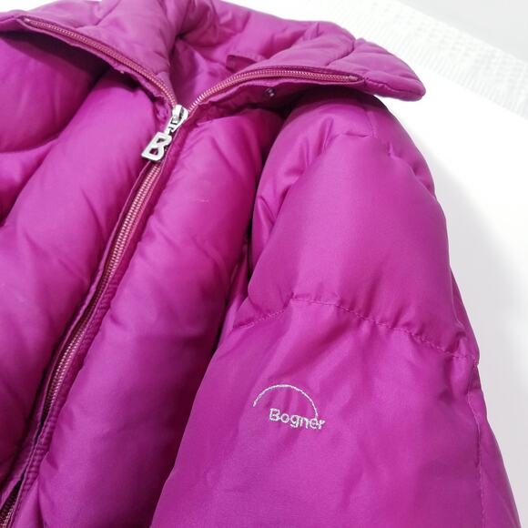 Bogner Fuchsia Goose Down Puffer Ski Winter Jacket - Picture 10 of 16